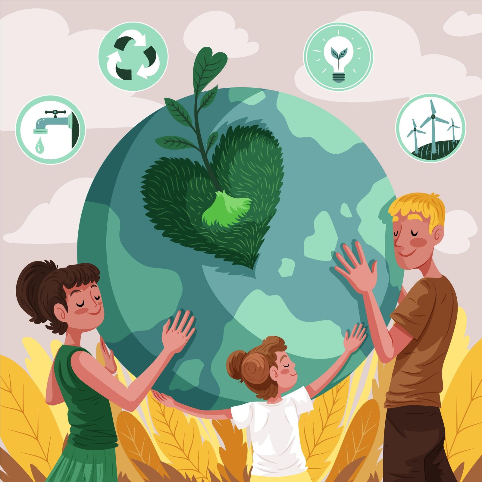 Personas practicando la ecoresponsabilidad